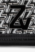 Portafoglio ZV Initiale Le Trifold - Portafoglio in pelle nera con monogramma bicolore donna