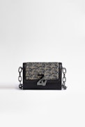 Borsa a portafoglio ZV Initiale Le Tiny Unchained - Pochette in pelle e jacquard ZV street donna