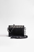 Borsa a portafoglio ZV Initiale Le Tiny Unchained - Pochette in pelle e jacquard ZV street donna