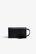 Porte-Cartes ZV Crush Card - Petit porte-cartes en cuir grainé noir Femme