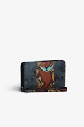 Compagnon Wild Wallet - Women's wallet in brown python-effect leather