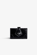 Sunny #2 Vintage Card Holder - Women's black vintage leather card holder