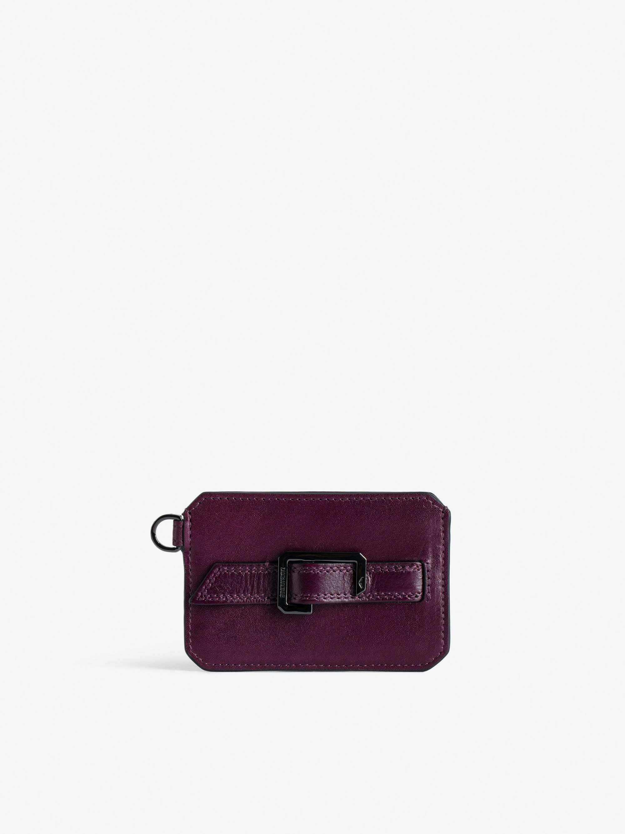 Card Holder Le Cecilia Pass - Leather card holder with C buckle.