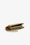 Portafoglio Compagnon - Portafoglio Compagnon in pelle froissé metallizzata oro - Donna