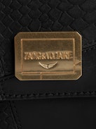 Le Cecilia Savage Wallet - Women's wallet in black leather patchwork with a gold-tone ZV clasp