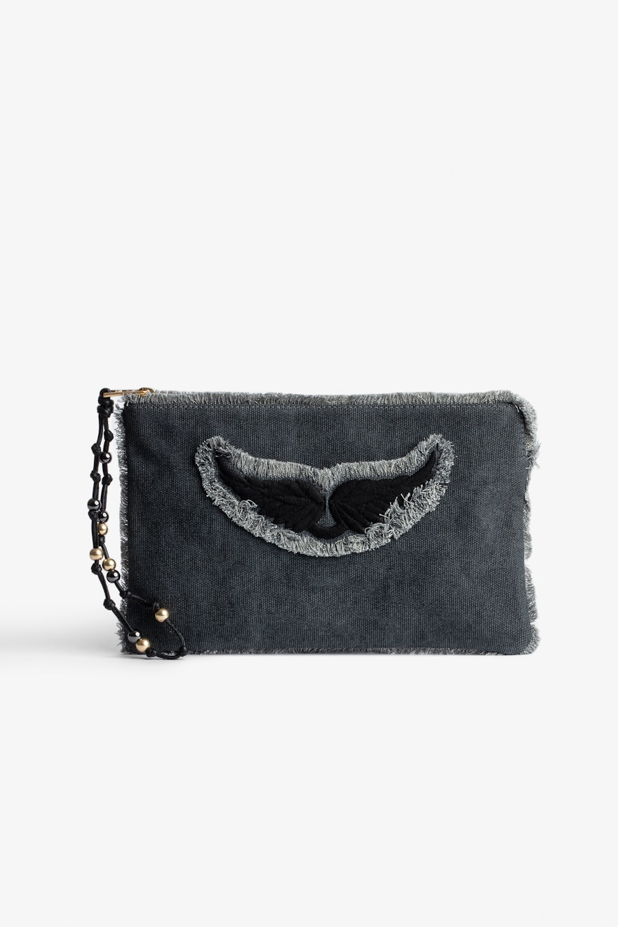 ZADIG&VOLTAIRE Uma Wings Patch Canvas Clutch