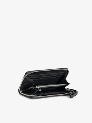 Compagnon Wallet - Grained leather wallet adorned with a wing charm.