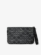 Z Monogram Tag Pouch - Monogram canvas clutch adorned with signature wings tag.
