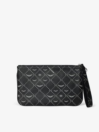 Z Monogram Tag Pouch - Monogram canvas pochette adorned with signature wings tag.