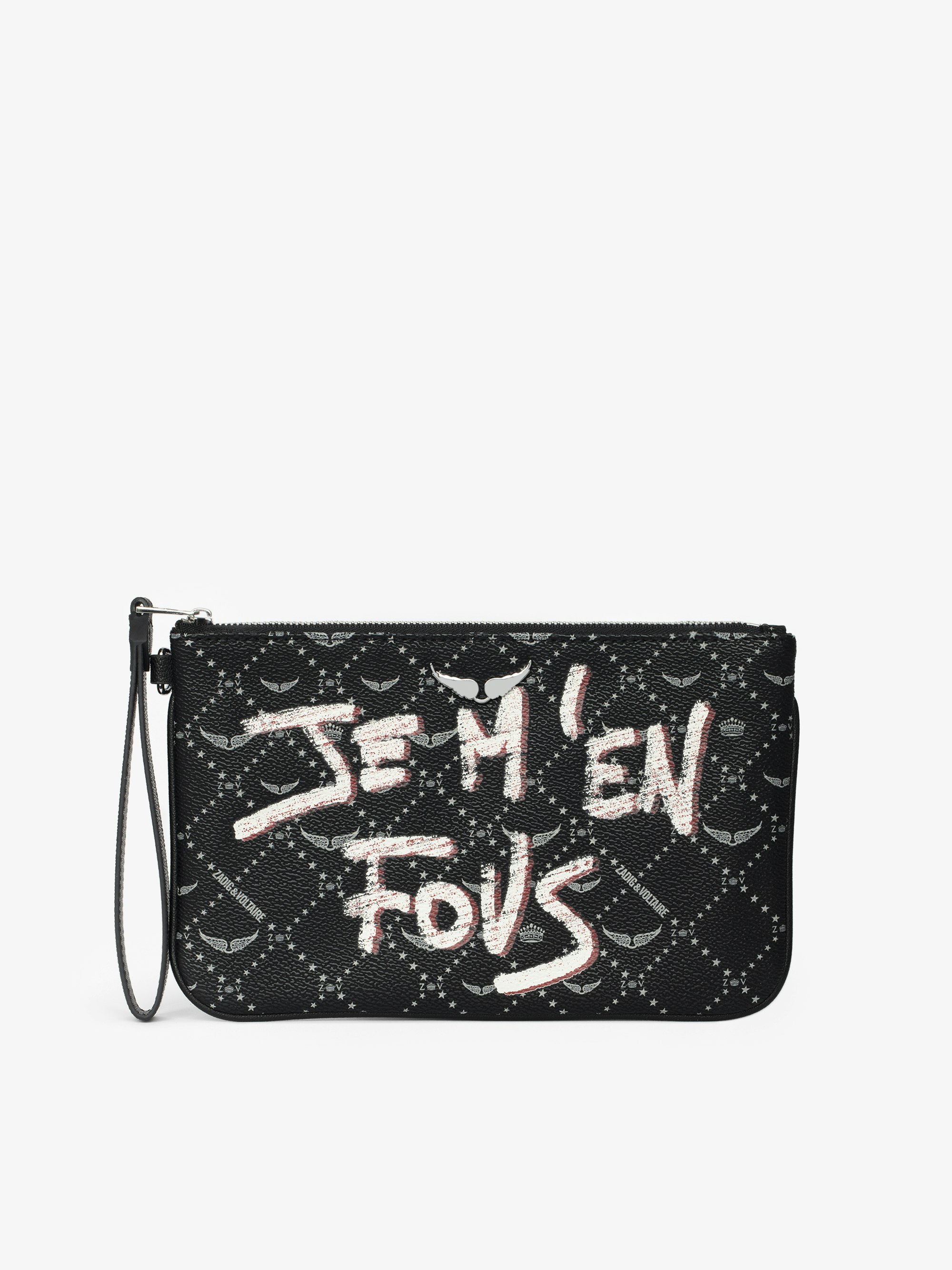 Pochette Z Monogram Tag Pouch - Pochette en toile monogramme ornée de tag avec signature ailes.