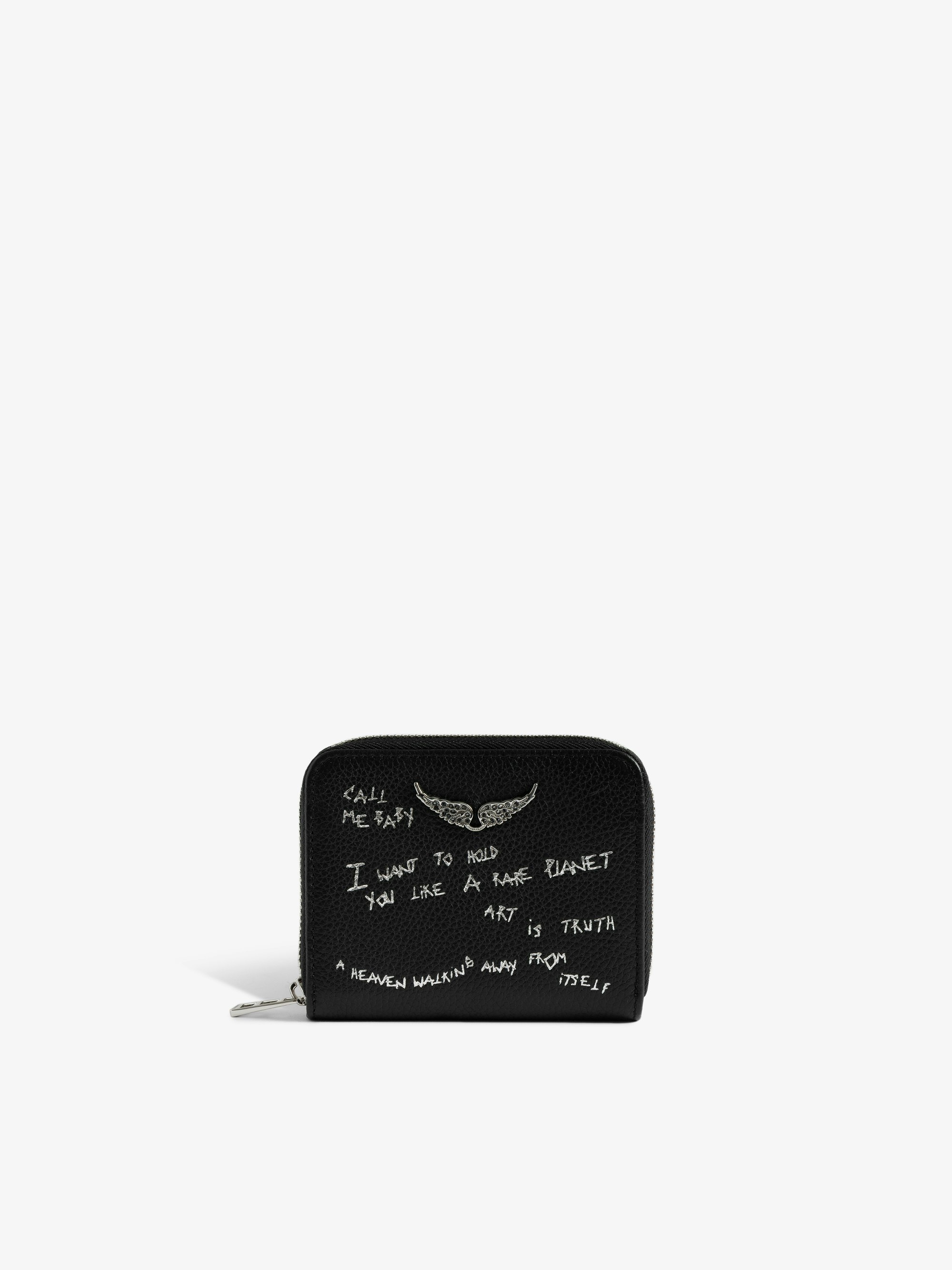Mini ZV Graffiti Wallet - Mini ZV leather coin purse with wings signature.