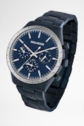 Blaue Uhr Master - Herrenuhr aus blauem Stahl mit Stoppuhrfunktion