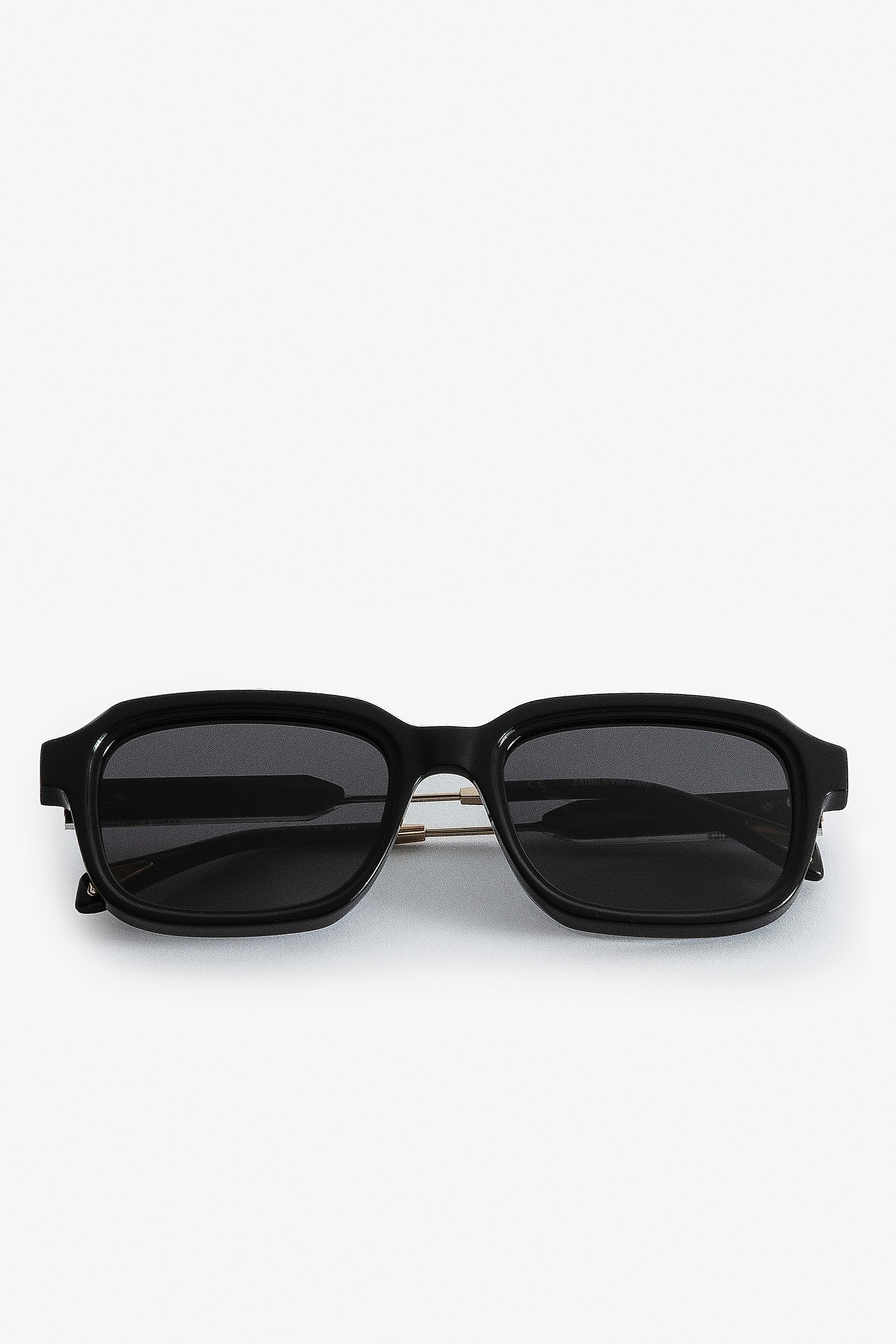 Squared ZV Sunglasses - Square-shaped unisex sunglasses in black acetate.