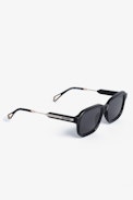 Squared ZV Sunglasses - Square-shaped unisex sunglasses in black acetate.
