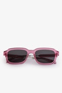 Squared ZV Sunglasses - Square-shaped unisex sunglasses in pink acetate.