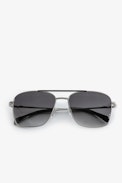 Aviator Wings Sunglasses - Unisex aviator sunglasses in black metal with smoke lenses.