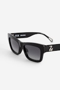 ZV23H1 Sunglasses - Unisex rectangular sunglasses with the ZV logo on the temples and studs on the frame.
