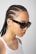 ZV23H1 Sunglasses - Unisex rectangular sunglasses with the ZV logo on the temples and studs on the frame.