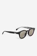 ZV23H6 Sunglasses - Unisex rounded sunglasses with wings on the temples.