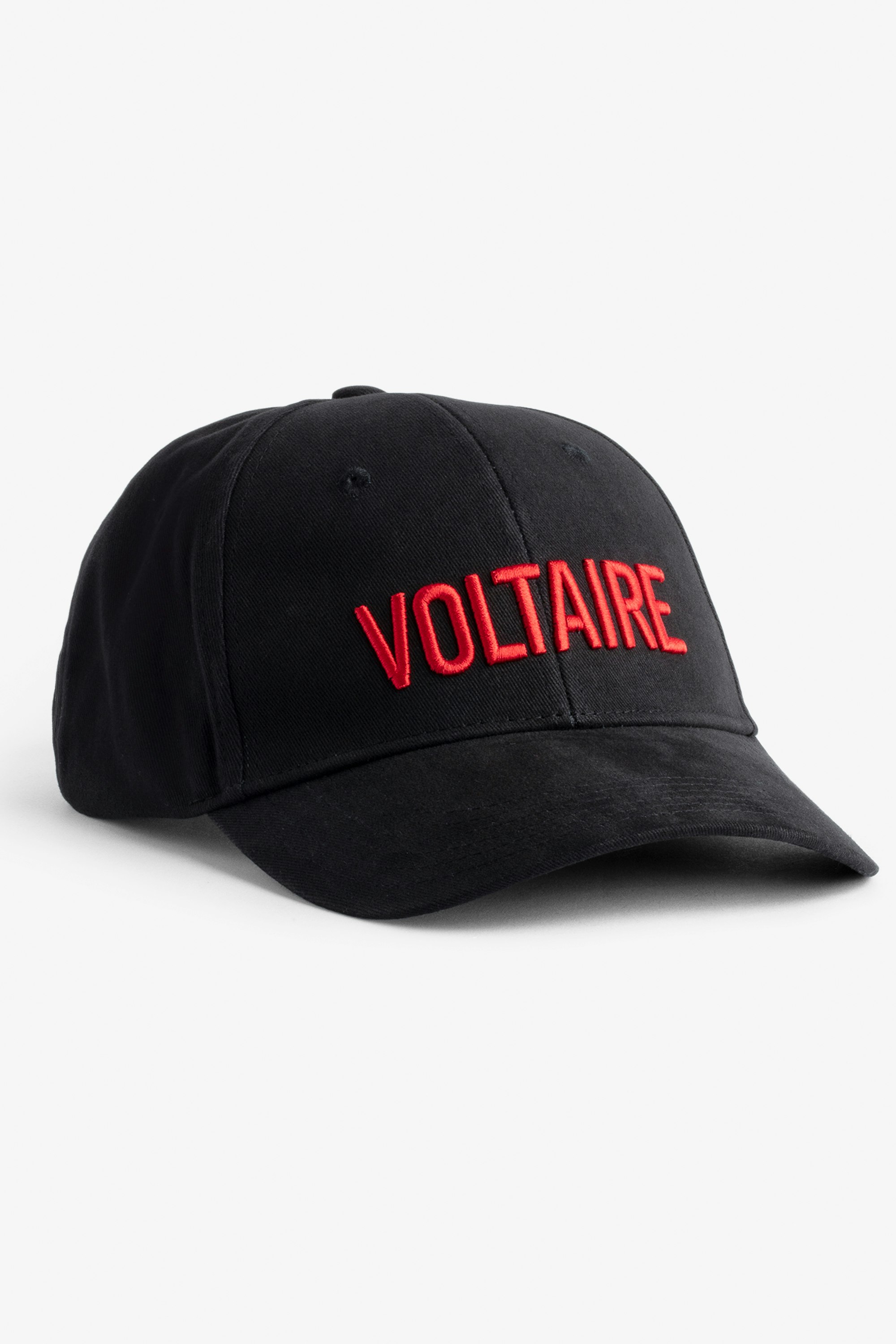 Cappellino Klelia Voltaire Cappellino in cotone nero ricamato Voltaire - Donna