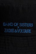Band of Sisters Bucket Hat - Band of Sisters women’s black cotton embroidered bucket hat
