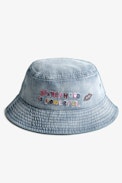 Band of Sisters Bucket Hat - Women’s light blue cotton bucket hat with Band of Sisters embroidery