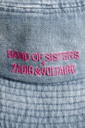 Band of Sisters Bucket Hat - Women’s light blue cotton bucket hat with Band of Sisters embroidery