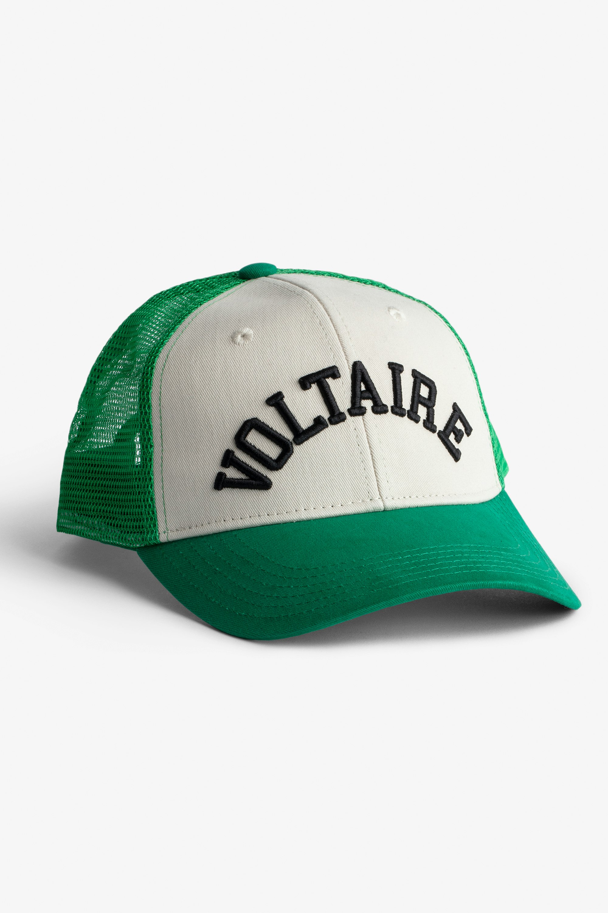 Klelia Voltaire Cap Women’s Voltaire embroidered cap in green cotton and mesh