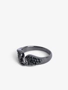 Rock Ring  - Women’s brass and rhinestone ring.