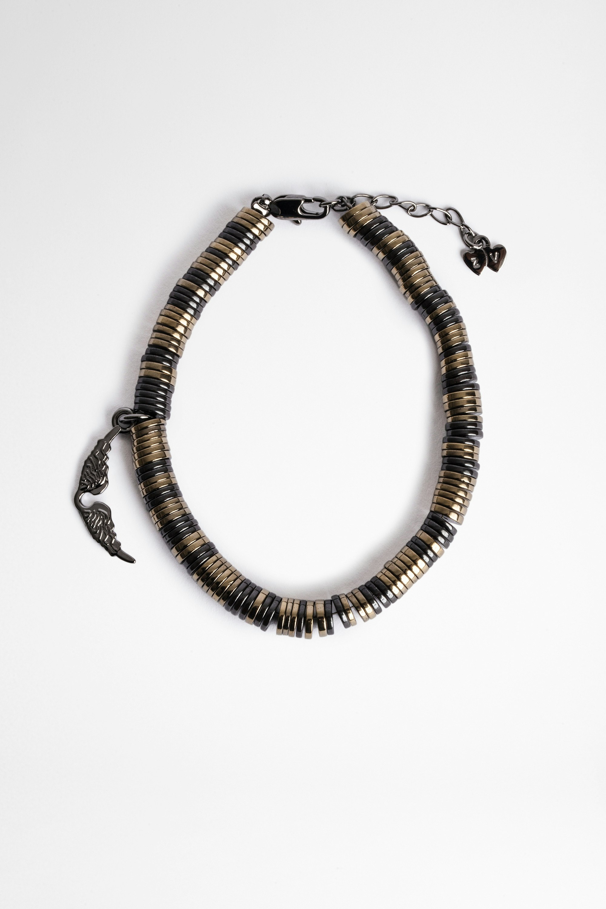 Armband Rock Beads Damen-Armband mit silber- und goldfarbenen Perlen
