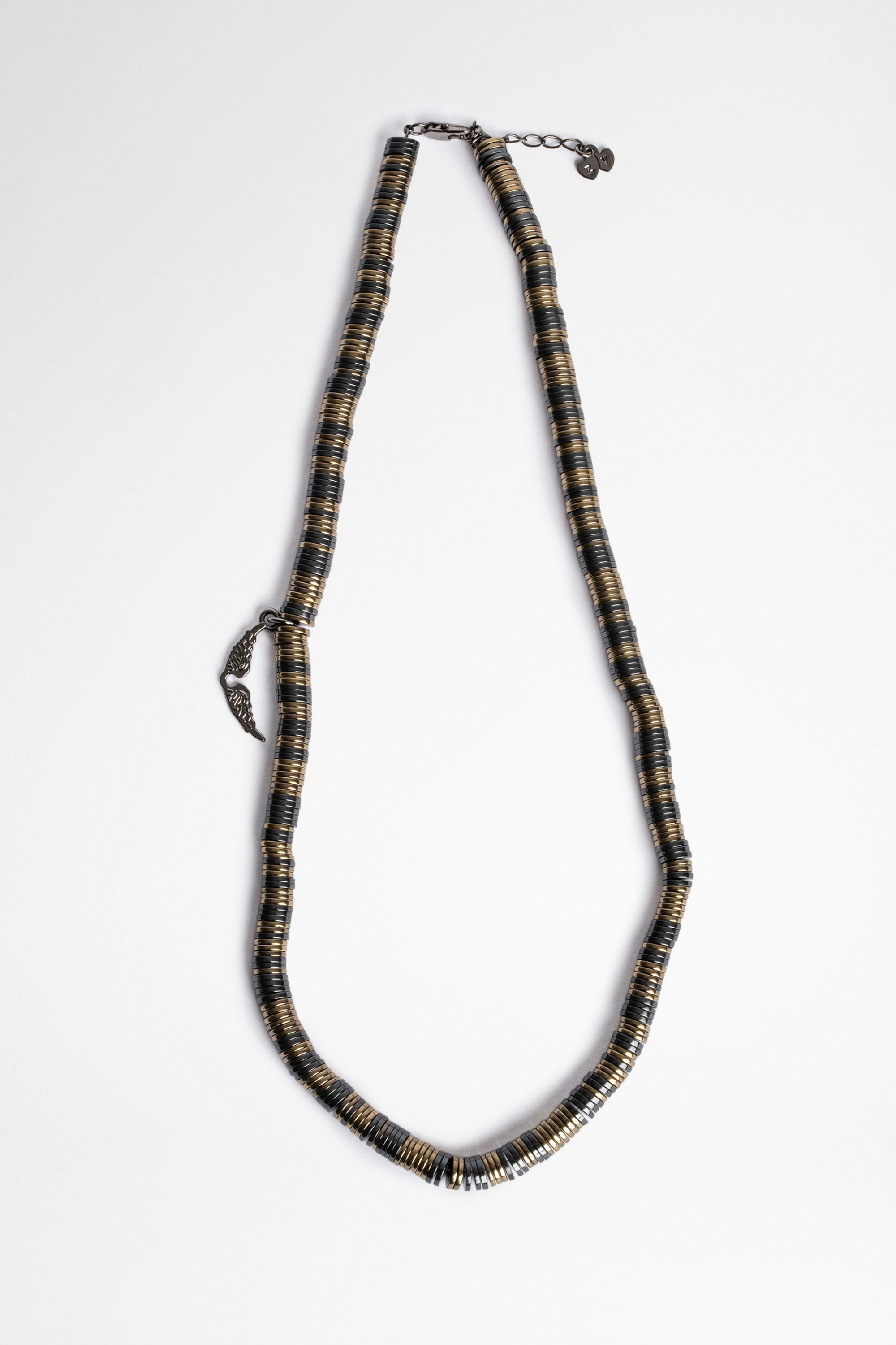 Halskette Rock Beads Damen-Halskette mit silber- und goldfarbenen Perlen