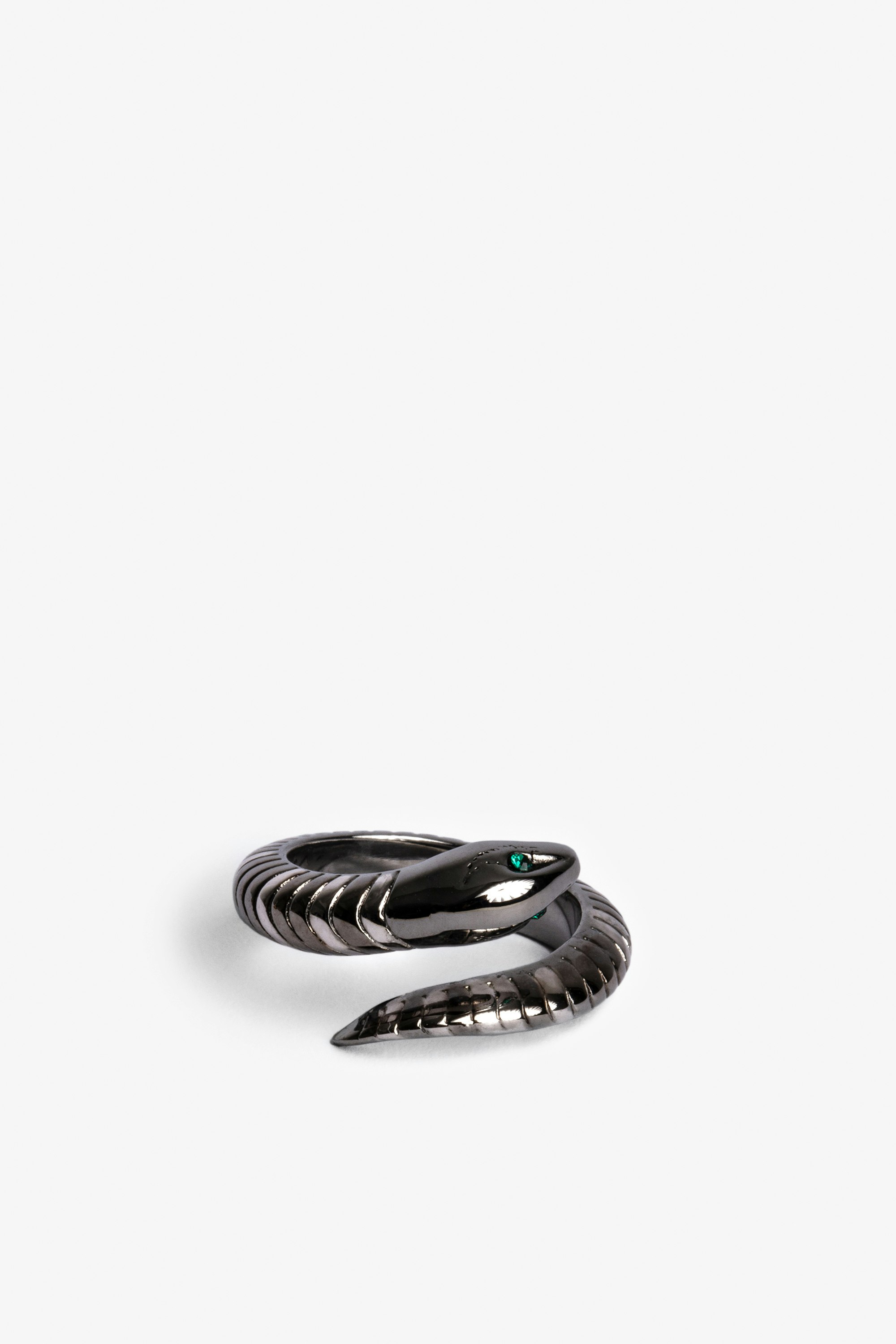 Ring Snake Schlangen-Ring aus silberfarbenem Messing.