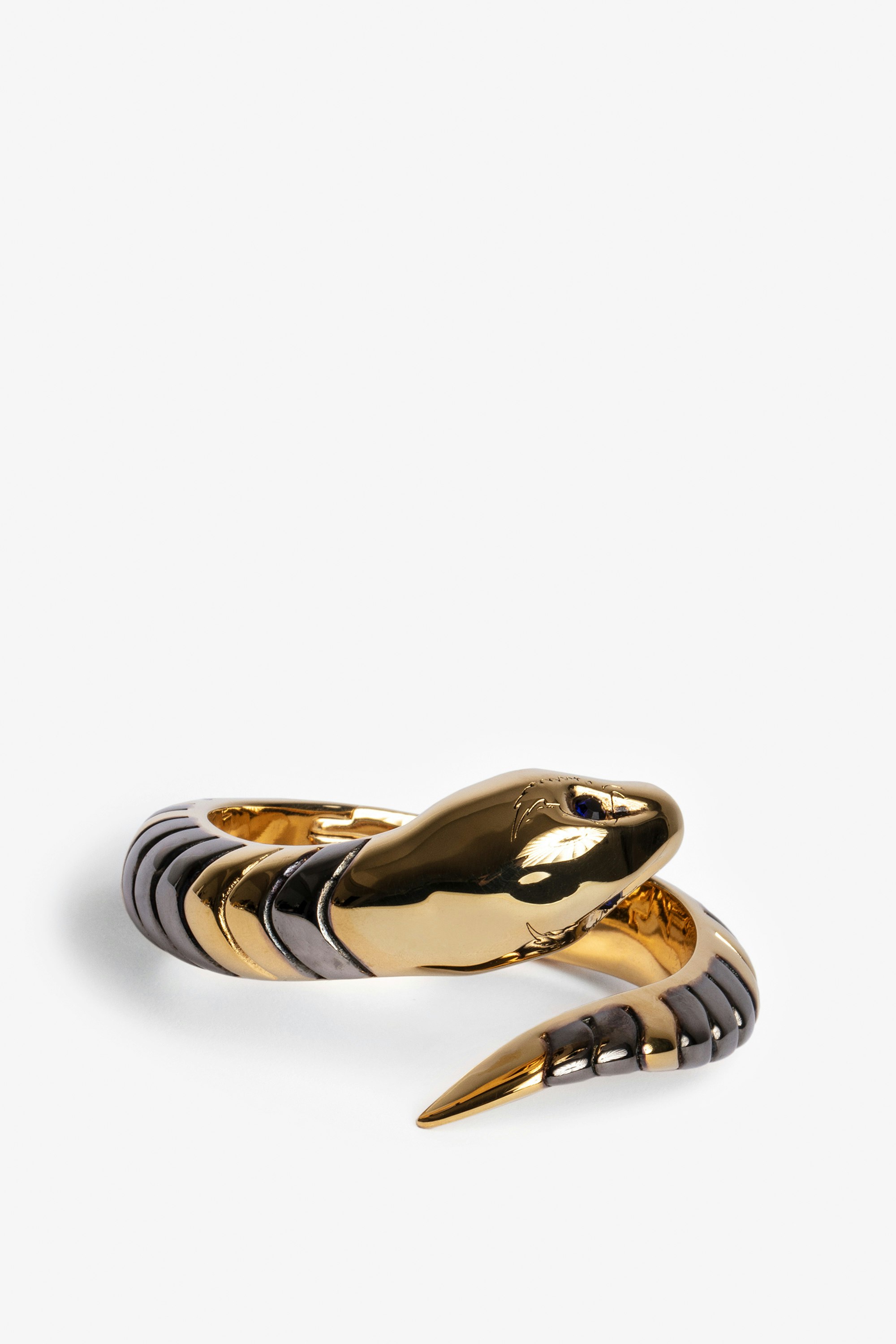 Snake Bracelet - Gold-tone brass bracelet.
