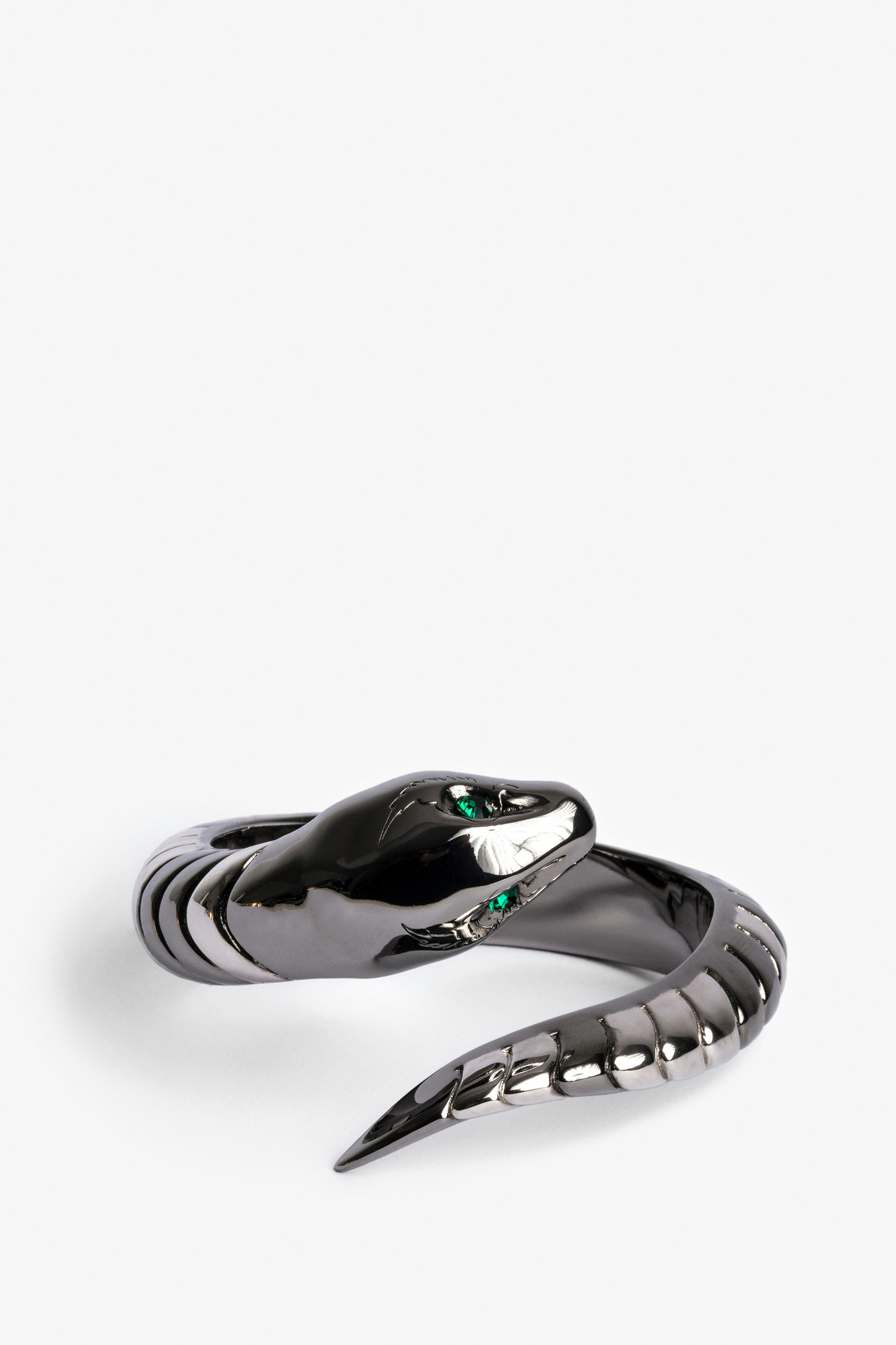 Bracelet Snake Bracelet serpent en laiton argenté Femme.
