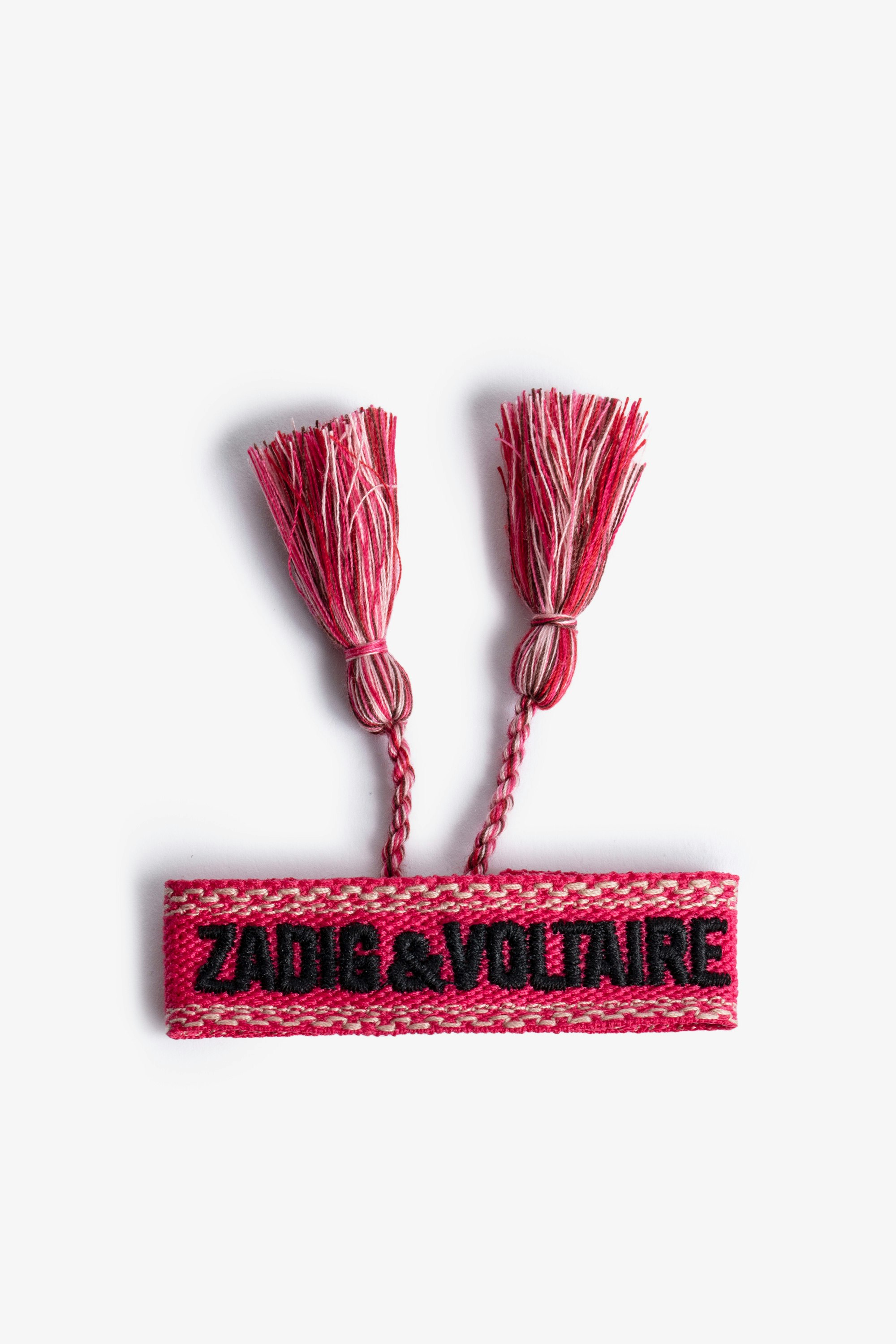 Band of Sisters Bracelet Zadig&Voltaire women’s pink woven cotton bracelet 