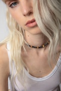 Mix & Match Rock Message Necklace - Women’s cord necklace with metal charms and stones.