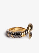 Pulsera Snake - Pulsera de latón dorada con serpiente.