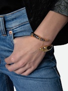 Pulsera Snake - Pulsera de latón dorada con serpiente.