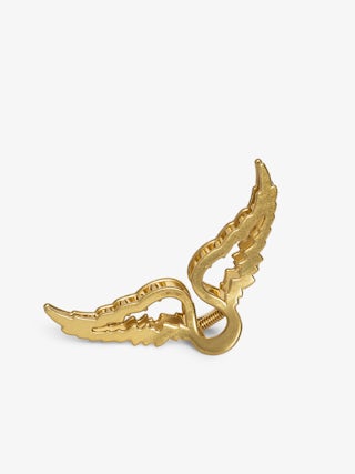 Rock Hair Hair Clip - Hair clip in aged golden metal in wing shape.
