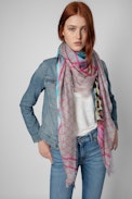Band Of Sisters Scarf - Women’s Band of Sisters N Dricks black printed scarf