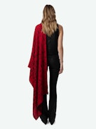 Alison Scarf - Red scarf with "Zadig ♥ Voltaire" print.
