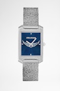 Timeline Blue Wing Watch - Women's Timeline steel watch in silver with blue dial