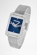 Timeline Blue Wing Watch - Women's Timeline steel watch in silver with blue dial