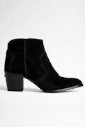 Molly Suede Boots - Suede cowboy boots