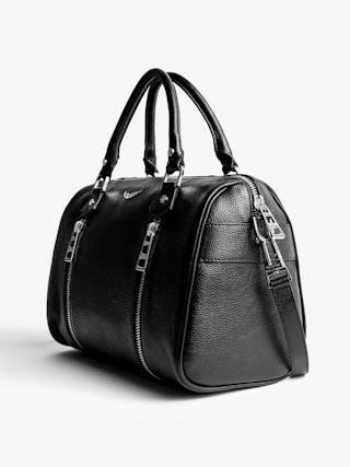 Sunny Medium Bag - Iconic sunny medium bag in grained leather with adjustable and removable shoulder strap.