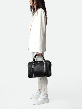 Sunny Medium Bag - Iconic sunny medium bag in grained leather with adjustable and removable shoulder strap.