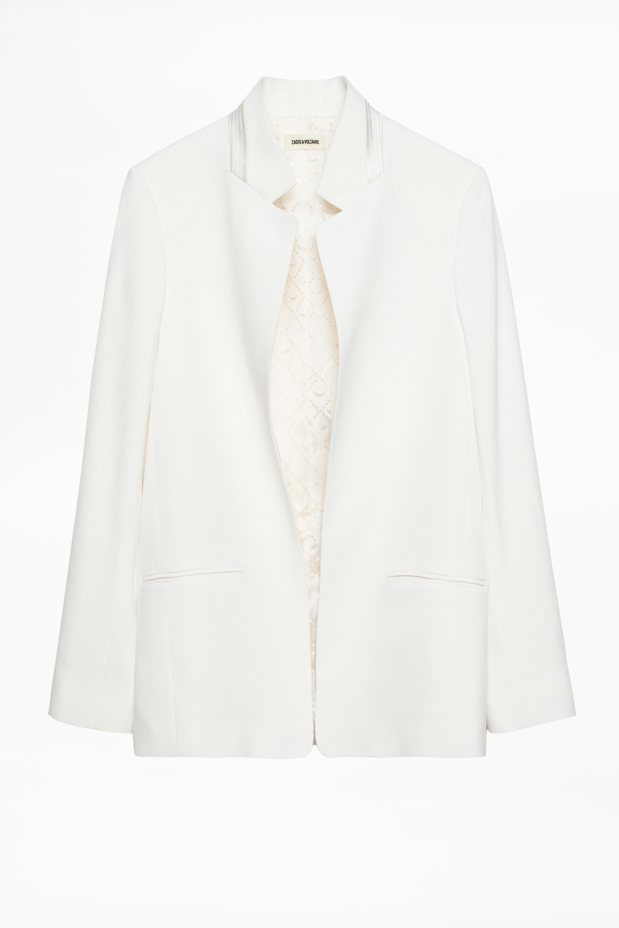 Volly Crepe Jacket - Fitted blazer in crepe mix