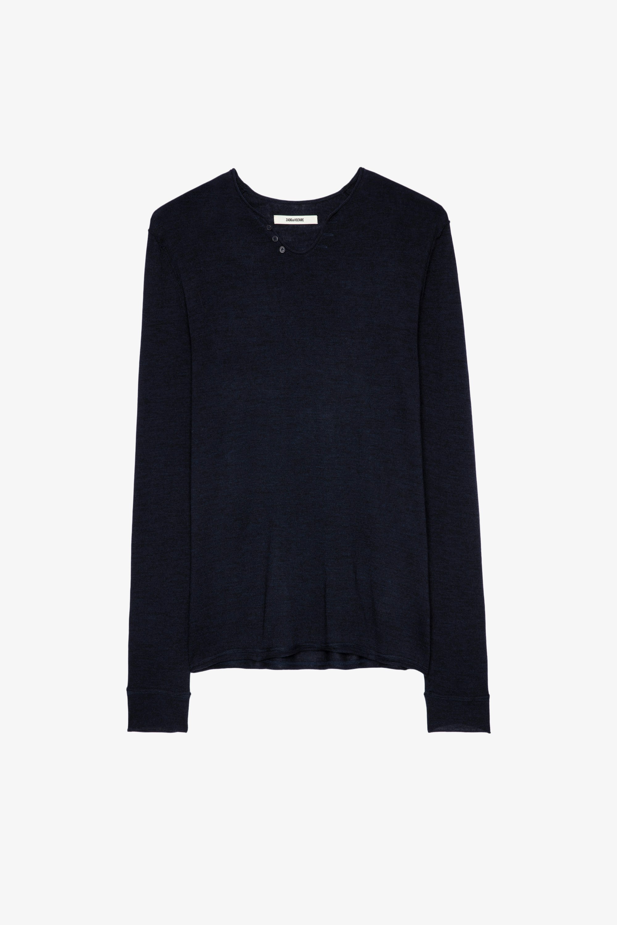 Monastir Ｔシャツ - Merino wool henley sweater