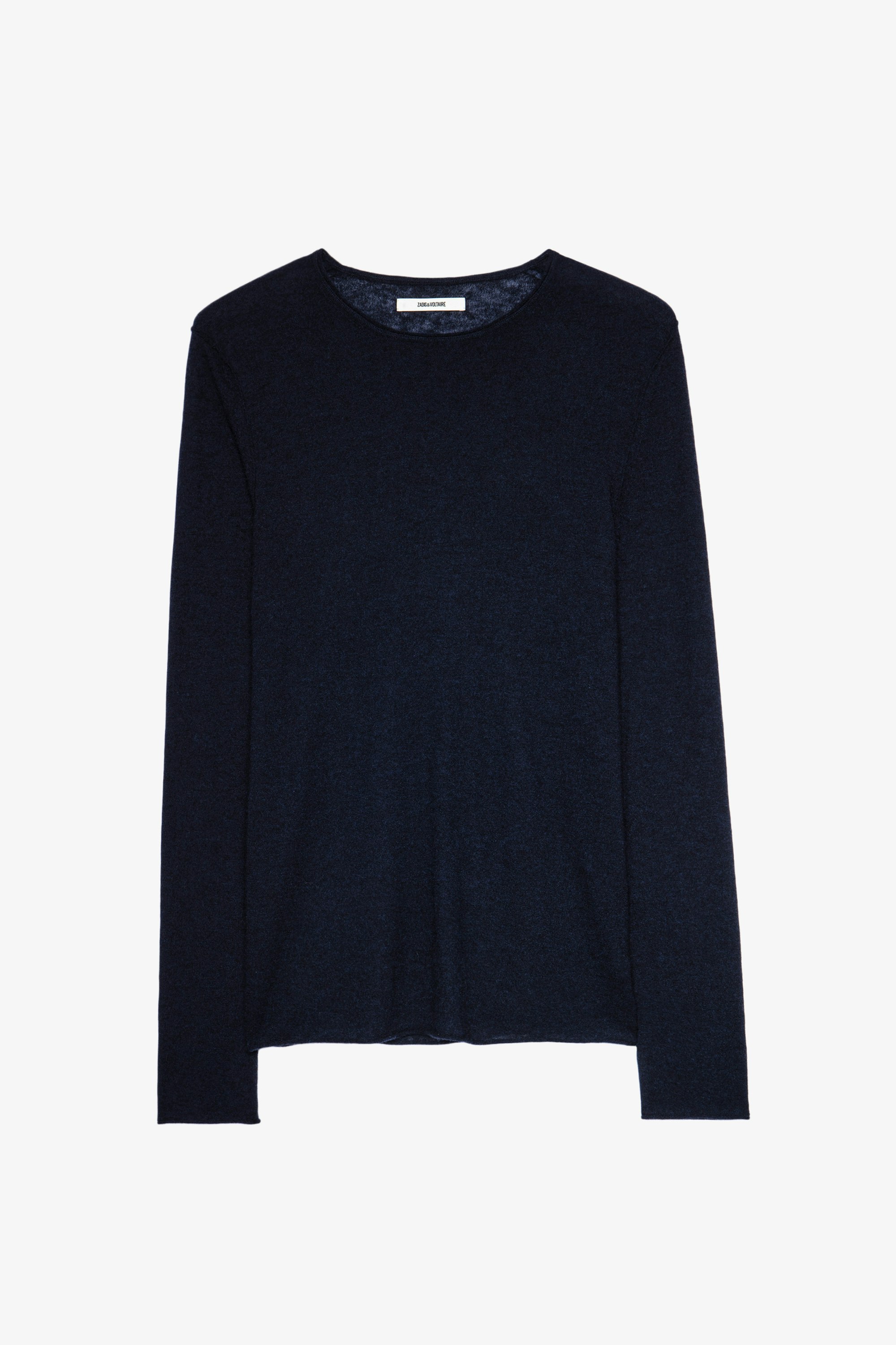 Teiss Cachemire Sweater - Men’s navy blue feather cashmere sweater.