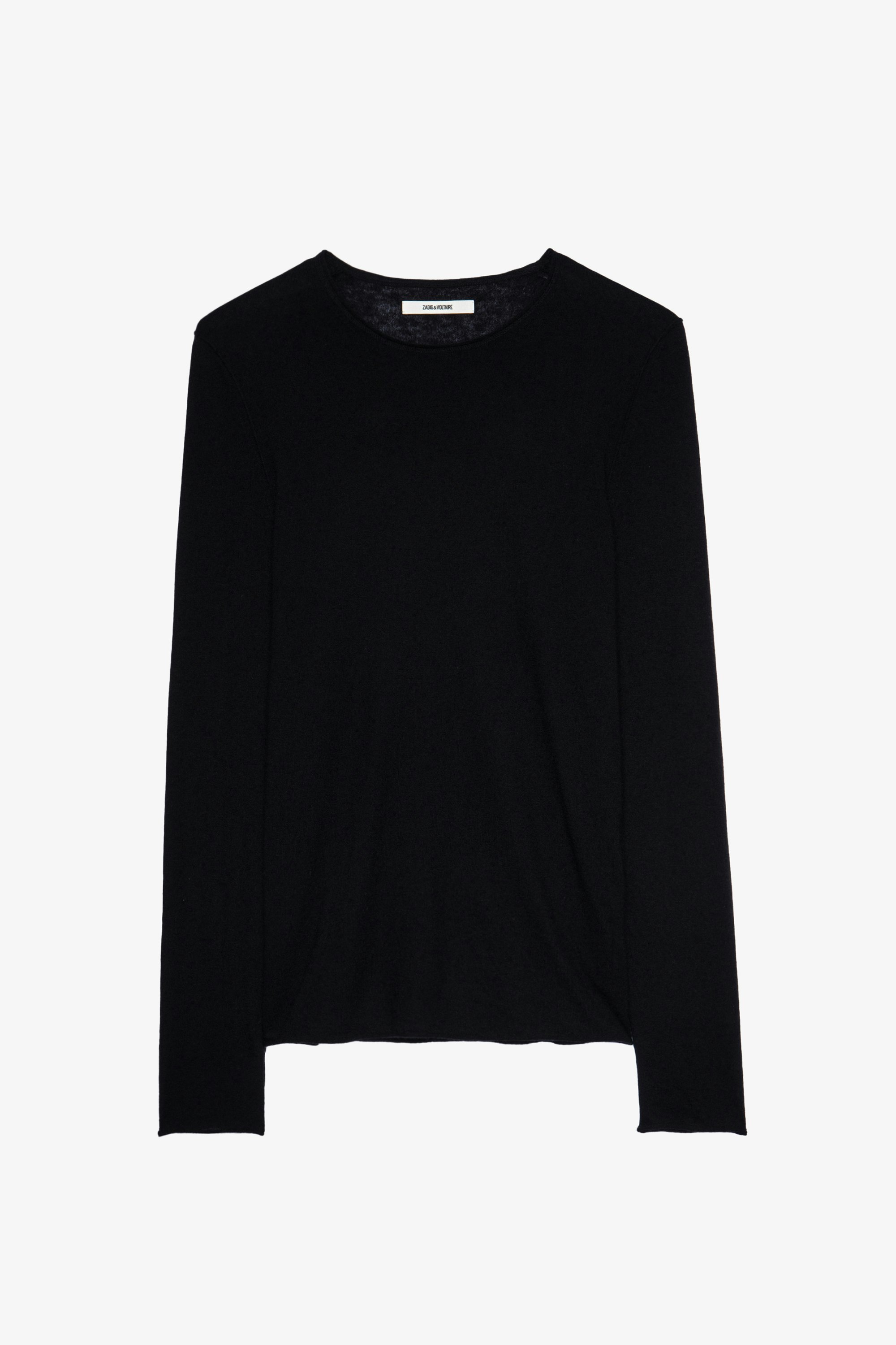 Teiss Cachemire Sweater - Men’s black feather cashmere sweater.